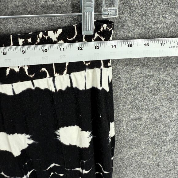 Karen Kane Skirt Women S Small Black Striped Maxi Long Pull On Rayon Mid Rise - Picture 3 of 7